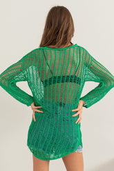 HYFVE Bohemian Crochet Long Sleeve Cover-Up: Stylish & Versatile